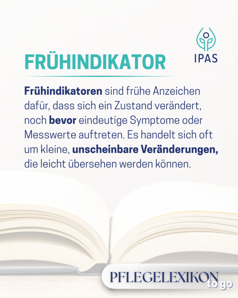 Das Bild zeigt ein Lexikon und eine Erklärung zum Thema Frühindikator