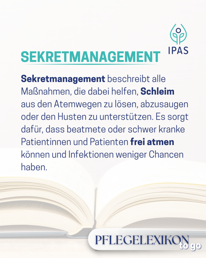 Das Bild zeigt ein Lexikon und eine Erklärung zum Sekretmangament
